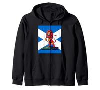 Lion Rampant Set Before The Saltire Zip Hoodie