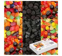 Lion Random Mixed Sweets 500g with Gift Box - Assorted Football, Liquorice, Poor Bens, Midget & Wine Fruit Salad Gums Candy Sharing Selection Gift Pack