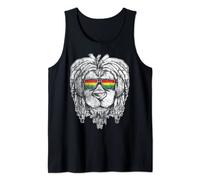 Lion Rasta Reggae Music Lover Vintage Rastafari Design Tank Top
