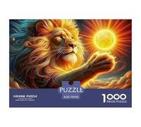 Lion Recycled Paper Adult Jigsaws 1000 Pieces - Lion Sun Glow Impossible Hard Difficult Challenging Family Game70x50cm/1000pcs