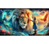 lion Recycled Paper Puzzle 1000 Pieces Fun and Challenging Family Game Puzzle Game for The Whole for Women, Gifts for Men 38x52cm/1000pcs