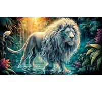 lion Recycled Paper Puzzle Game 1000 Piece Educational Game Challenge Fun Present & Activity for Home for Adults 38x52cm/1000pcs