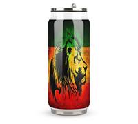 Lion Reggae Jamaica Travel Mug with Lid Cup Insulated Tumbler Water Bottle Tea Cup For Women Men