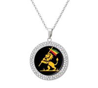 Lion Reggae Rasta Diamond Necklace Pendant Necklaces Jewelry