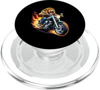 Lion Riding a Motorcycle Design Funny Lion PopSockets PopGrip for MagSafe