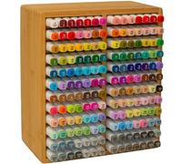Lion Road Marker Pen Storage Rack Ideal for Organizing and Extending Life of up to 168 Marker Pens on Your Work Space. Great for Gifting. Ready Assembled, Solid Bamboo