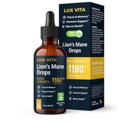 Lion’s Mane Drops (Liquid Mushroom Extract) - Daily Brain & Focus Support Supplement | Extra Strength Liquid Drops for Brain Booster, Immune Support and Nerve Health | Lux Vita