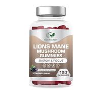 Lion’s Mane Mushroom Gummies 2000mg | 120 Gummies - High Strength Lions Mane Supplement for Focus & Memory | Vegan, Gluten-Free, Non-GMO Mushroom Supplement | Natural Berry Flavour