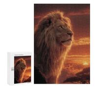 Lion Safari Sunset Jigsaw Puzzle, 300 PCS, Indoor Activity for The Home, An Absorbing Project for Relaxed Weekends, for Family Fun