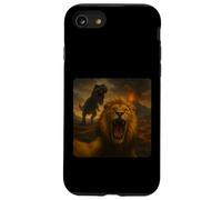 Lion Selfie T-Rex Dinosaur Chase Funny Humor Case for iPhone SE (2020) / 7/8