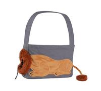 Lion-Shaped Pet Carrier Sling for Cats and Dogs, Hands-Free Shoulder Bag with Breathable Mesh and Safety Buckle, Dark Grey or Lake Blue, Small or Large Size