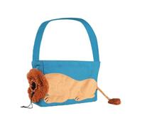 Lion-Shaped Pet Carrier Sling for Cats and Dogs, Hands-Free Shoulder Bag with Breathable Mesh and Safety Buckle, Dark Grey or Lake Blue, Small or Large Size