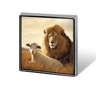 Lion Sheep Brooch Pins Aluminum Alloy Lapel Pins for Men Women Badge Button Decorative Jewelry Charms for Hats Bags Backpacks Suits Shirts Scarves Clothing Accessories Gift