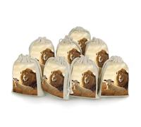 Lion Sheep Bunches Pocket Cotton And Hemp with Drawstring 8 Pieces Reusable Gift Bags Jewelry Pouch for Wedding DIY Craft Party (4.9 X 6.7 Inch)