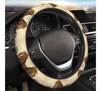 Lion Sheep Car Elastic Steering Wheel Cover Universal 15 Inch Vehicle Stretch Steering Wheel Cover Protector for Men Women Car Protective Cover Novelty Cars Interior Accessories