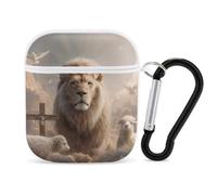 Lion Sheep God Crosses Christian Earbud Case Compatible with Airpods 1/2