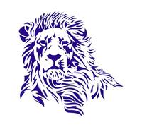 Lion Silhouette Predator Animal Zoo Wild Lion Wall Decals PVC 36x36.8cm Window Decals DarkBlue