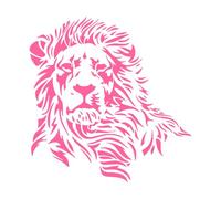 Lion Silhouette Predator Animal Zoo Wild Lion Wall Stickers Paster Paper 36x36.8cm Can Modify and add Information Pink