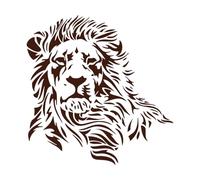 Lion Silhouette Predator Animal Zoo Wild Lion Wall Stickers Paster Paper 72x73.6cm Personalized Customization Coffee