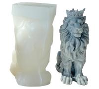 Lion Silicone Mold - Lovely 3D Ice, Creative Reusable Baking Tray for Crafting | Multifunctional DIY Drink Making Tool for Coffee Juice Cocktail Candy Soap Candle Chocolate Christmas Party Giftt