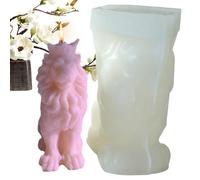 Lion Silicone Mold - Lovely 3D King Animal Mold, Aromatherapy Candle, DIY Soap Plaster Ornament Tray, Food Safe Flexible for Handmade Chocolate Candy | Perfect for Home Crafting, Party Decor