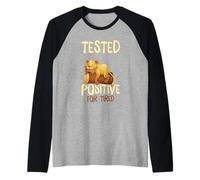 Lion Sleep Pajama - Tested Positive for Tired Raglan Baseball Tee