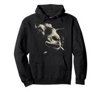 Lion Smoking Cigarette Cool Urban Animal Portrait Pullover Hoodie
