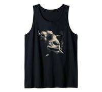 Lion Smoking Cigarette Cool Urban Animal Portrait Tank Top