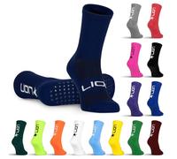 LION SPORTSWEAR Football Grip Socks For Men/Women/Kids - Variety Of Colours To Match Your Team Kit & Sleeve Socks (UK, Alpha, S, Navy)