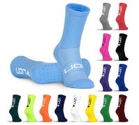 LION SPORTSWEAR Football Grip Socks For Men/Women/Kids - Variety Of Colours To Match Your Team Kit & Sleeve Socks (UK, Alpha, S, Sky Blue)
