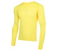 LION SPORTSWEAR Men's Football Compression Base Layer Long Sleeve Shirt - Performance Sports Top for All-Year Training - Yellow | XL