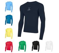 LION SPORTSWEAR Men's Football Compression Base Layer Long Sleeve Shirt - Performance Sports Top for All-Year Training - Navy | 10 Years - 12 Years
