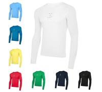 LION SPORTSWEAR Men's Football Compression Base Layer Long Sleeve Shirt - Performance Sports Top for All-Year Training - White | 10 Years - 12 Years