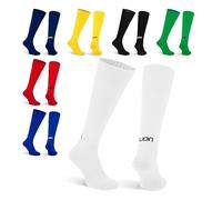 LION SPORTSWEAR Plain Cub Football Socks - Kids & Adult Sizes - Multiple Colours - Comfortable & Durable Sports Socks - White | Large (UK 8-12)