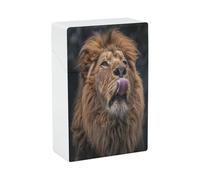Lion Sticks Out Tongue Cigarette Case Stylish Lightweight Pocket Holder Case for Smoke Waterproof Cigarette Dispenser Cigarettes Accessories for Outdoor Camping Hiking