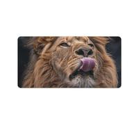 Lion Sticks Out Tongue Keyboard Mat Large Gaming Mouse Pad, Anti-Slip Desk Mat for Desktop Desk Work/Home Writing Mat 11.8 * 23.6 Inches