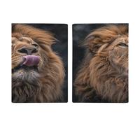 Lion Sticks Out Tongue Passport Card Holder Travel Passport Covers Case Pu Passport Book Cover Passport Wallet Cover Case Passport Protective Cover Unisex Passport Protector, style, 20.3x13.8cm