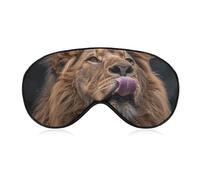 Lion Sticks Out Tongue Sleeping Mask, Light Blocking Eye Mask, Comfortable and Soft, Eye Cover with Elastic Band, Suitable for Men and Women, Suitable for Travel/Sleeping