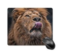 Lion Sticks Out Tongue Square Mouse Pad Portable Computer Mousepad with Non-Slip Rubber Base 18 * 22cm Ultra-Thin Gaming Mouse Mat for Computer Laptop Office Desk Accessories