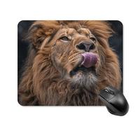 Lion Sticks Out Tongue Square Mouse Pad Portable Computer Mousepad with Non-Slip Rubber Base 20 * 25cm Ultra-Thin Gaming Mouse Mat for Computer Laptop Office Desk Accessories