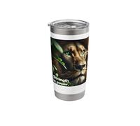 Lion Strength is Power Stainless Steel Insulated Tumbler