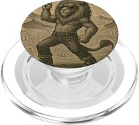 Lion Sunglasses Rock Music Funny Retro Horns Up PopSockets PopGrip for MagSafe