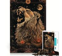 Lion Tarot Card 1000 Pieces Jigsaws Adults Puzzles Gifts Creative Play Nice Thick Real Challenge Great Gift (38x26cm)