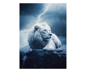 Lion Thunder 1000 Pieces Mini Jigsaw Puzzle for Adults | 38x26cm Cardboard, Living Room Decor, Durable Structure, Birthday Gift, Mind Relaxation