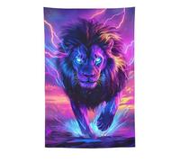 Lion Thunder Colorful Stylish Wall Tapestry Decorations Hanging Poster Blanket for Living Room Office