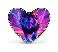 Lion Thunder Colorful Unisex Novelty Brooches & Pins Heart Metal Lapel Badge for Clothing Shawl Hat