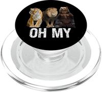 Lion Tiger and Bear Oh My Funny Saying Animal Graphic 2023 PopSockets PopGrip for MagSafe