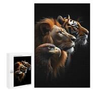 Lion Tiger Eagle, Wild Life Portrait, 1000 PCS Challenging Puzzle for Adults, Winter Gift, for Screen-Free Relaxation at Home