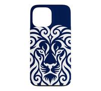 Lion Tribal Motifs Ornamenta Polynesian Line Light Pattern Case for iPhone 13 Pro Max