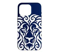 Lion Tribal Motifs Ornamenta Polynesian Line Light Pattern Case for iPhone 16 Pro